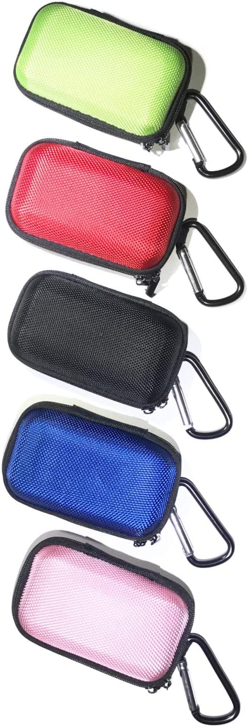 5 Pack of Colorful Rectangle Cases for Earbuds