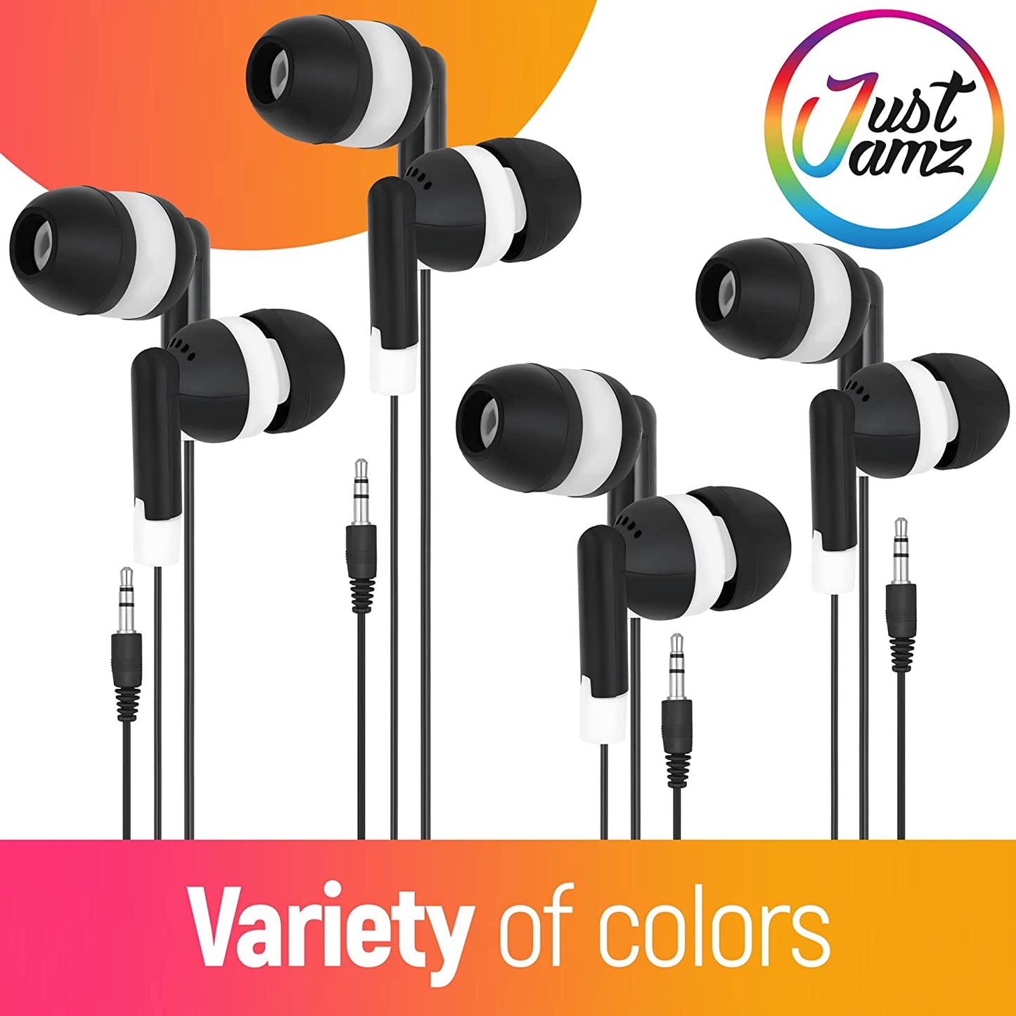 30 Pack of Basic Dot Earphones, Black (United States)