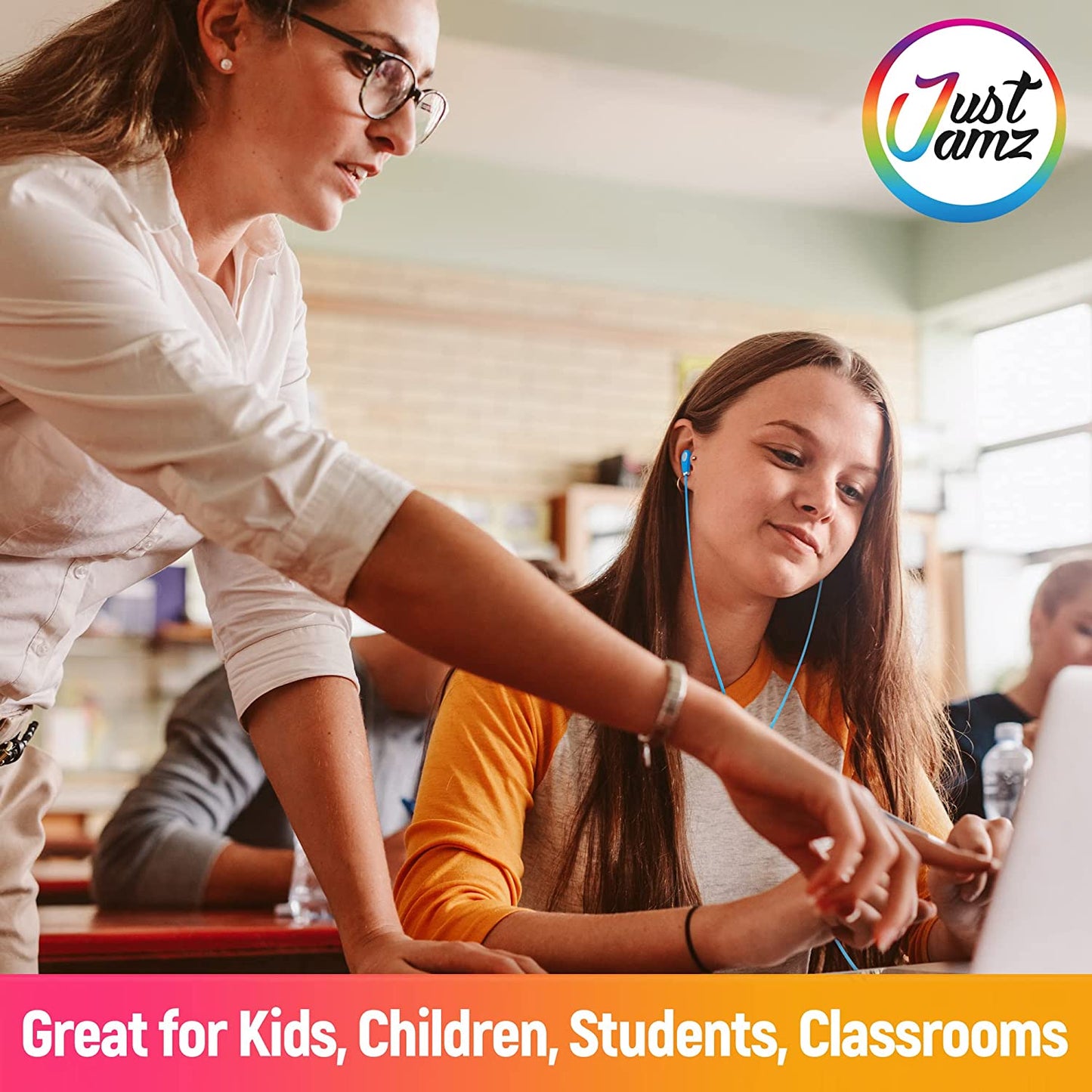 100 Pack of in-Ear EarBuds, Wired and great for Kids, Mixed Colors (United States)