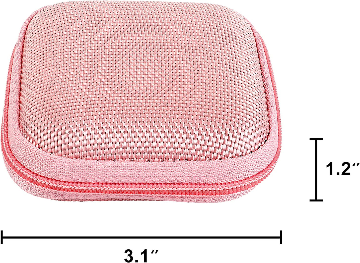 10 Pack of Pink Square Cases for Earbuds