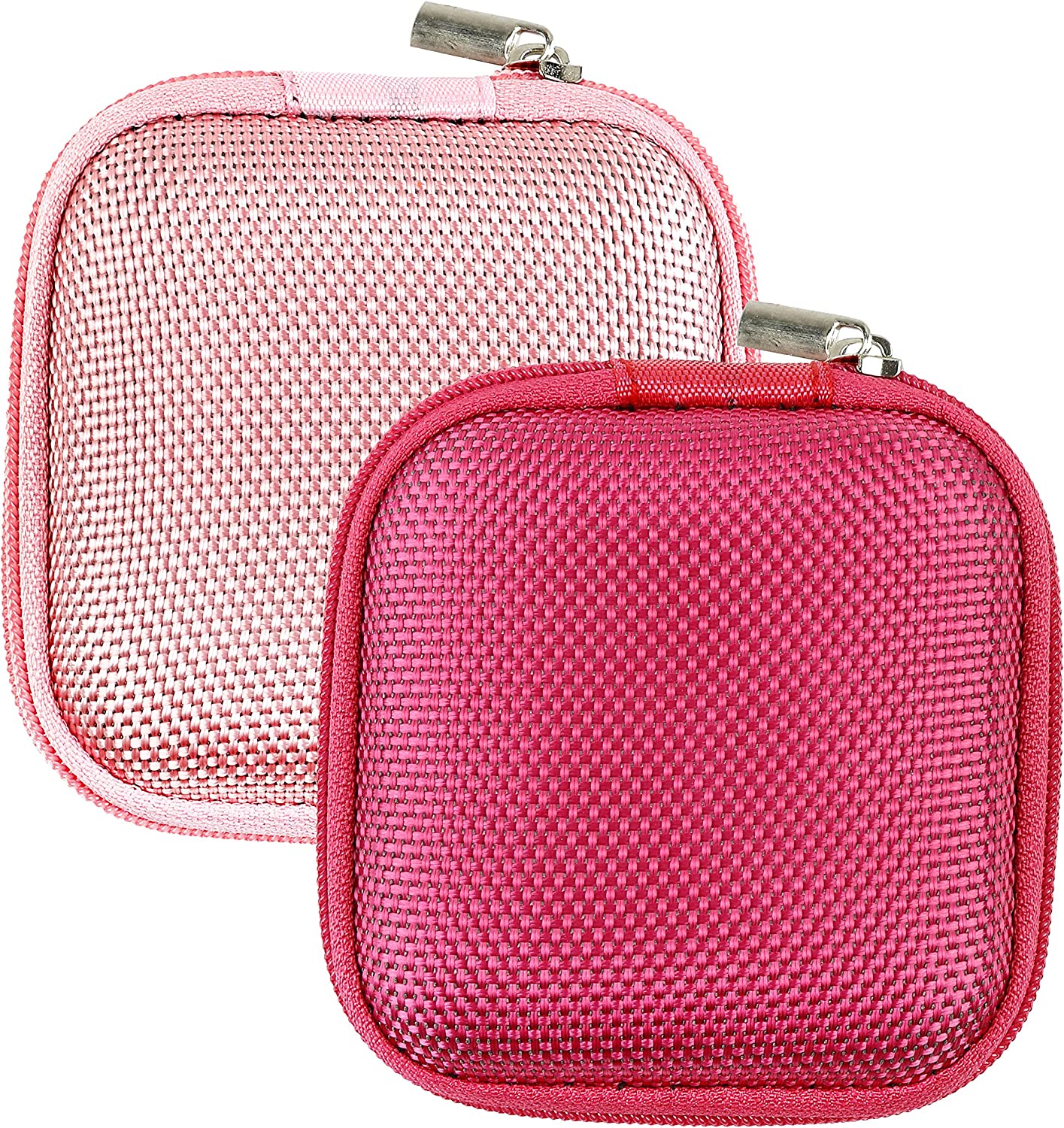 10 Pack of Pink Square Cases for Earbuds