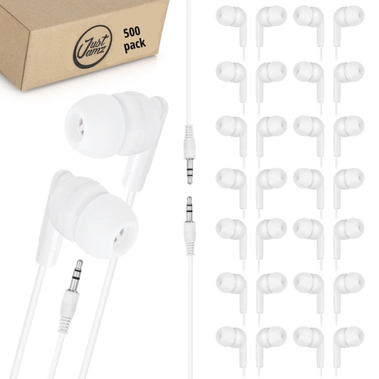 500 Pack of Pearl White Earbuds