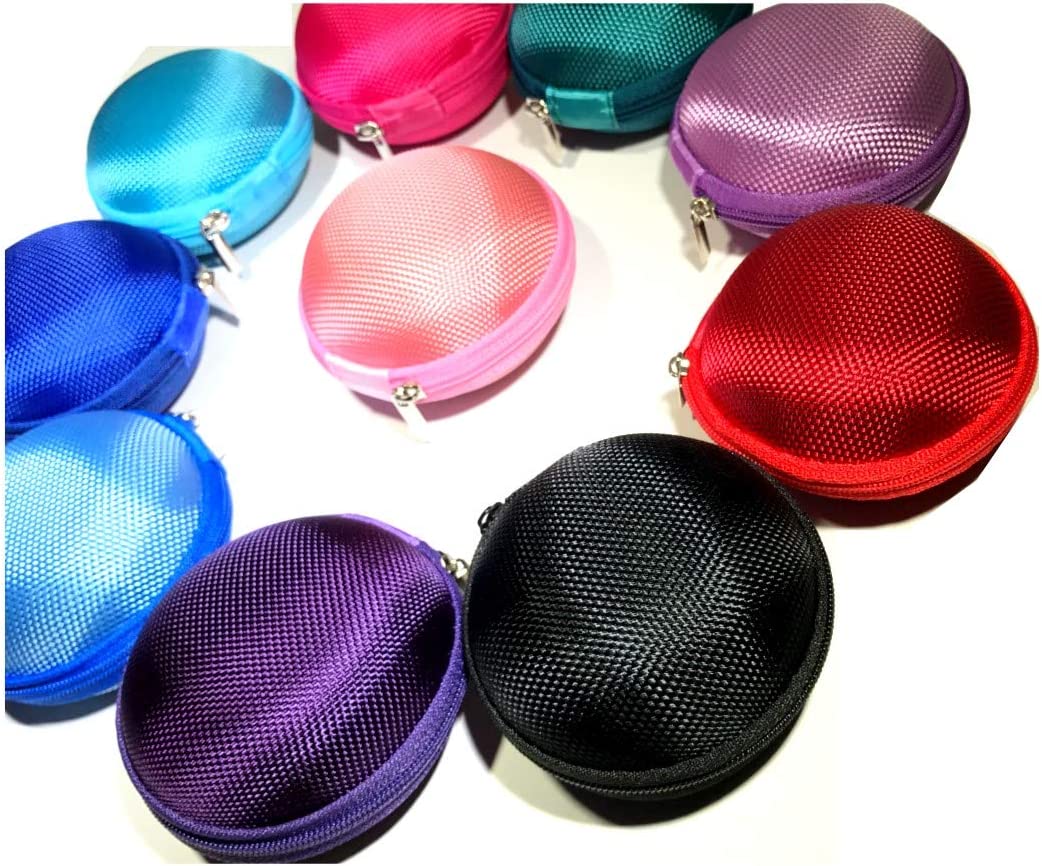 5 Pack of Colorful Circle Cases for Earbuds