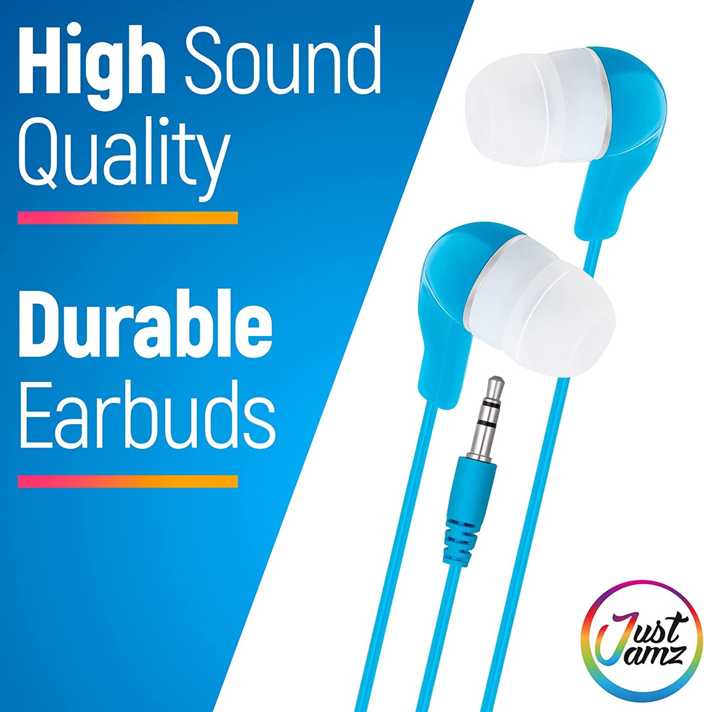 30 Pack of in-Ear EarBuds, Wired and great for Kids, Mixed Colors