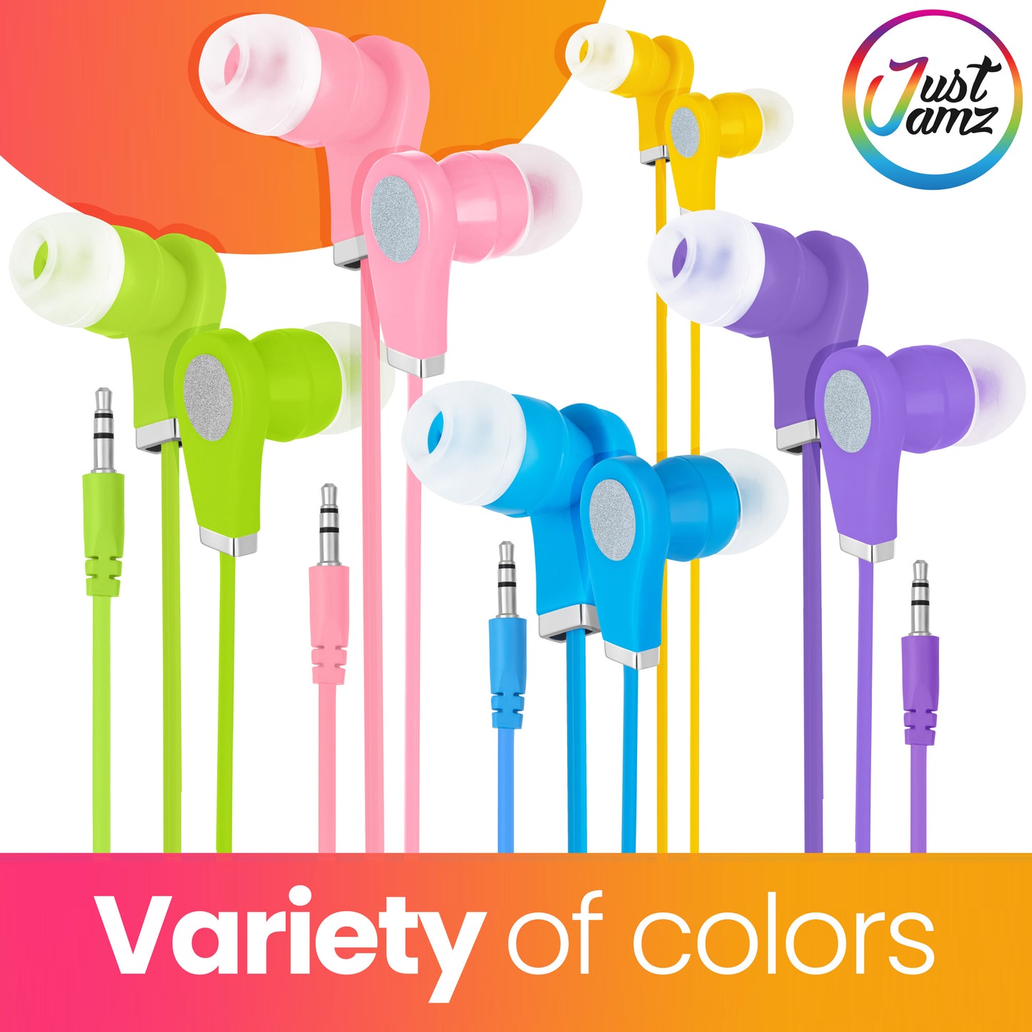 1000 JustJamz Bits Colorful Quality Earbuds